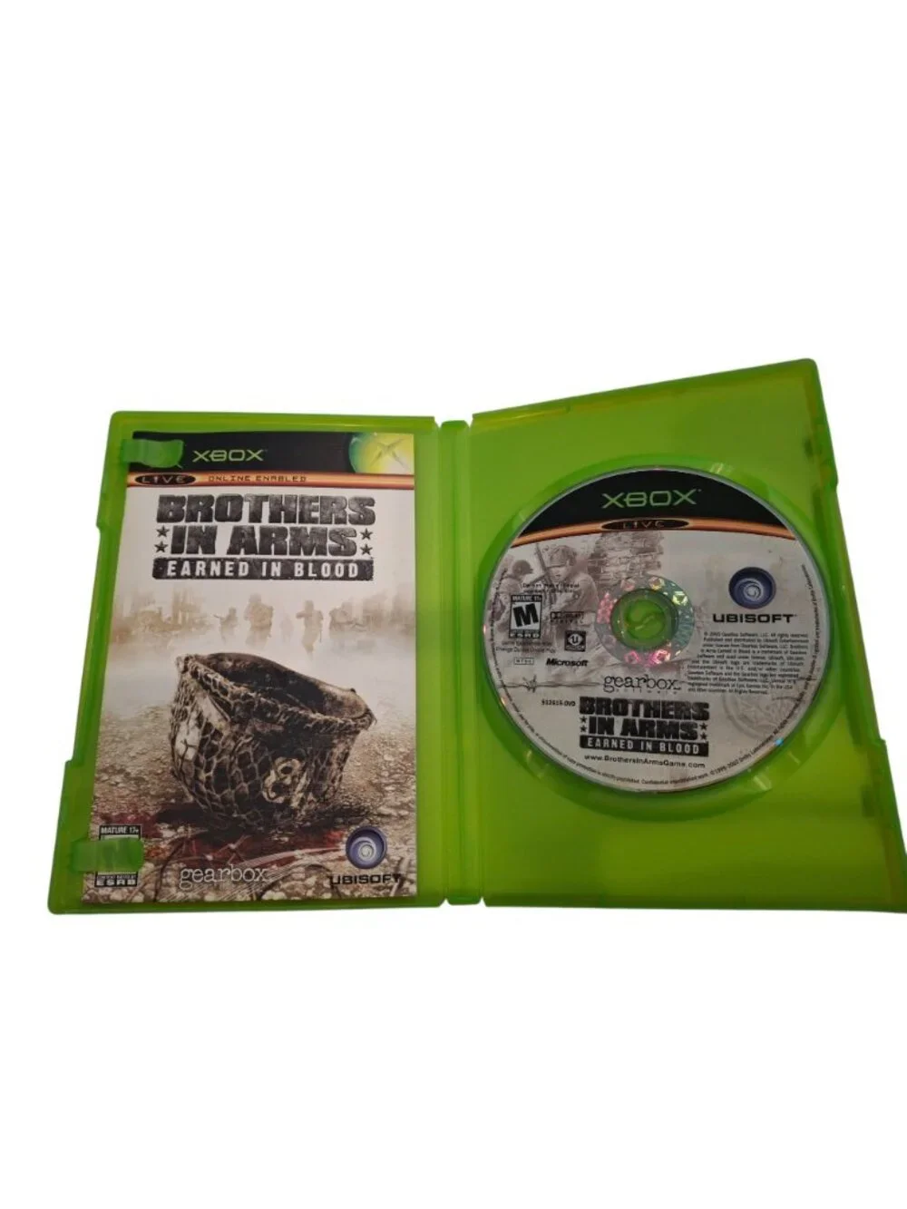 Brothers in Arms Earned in Blood Original Xbox 2005 WWII FPS Ubisoft Game CIB